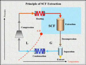 Principio de la extracción con fluídos supercríticos.