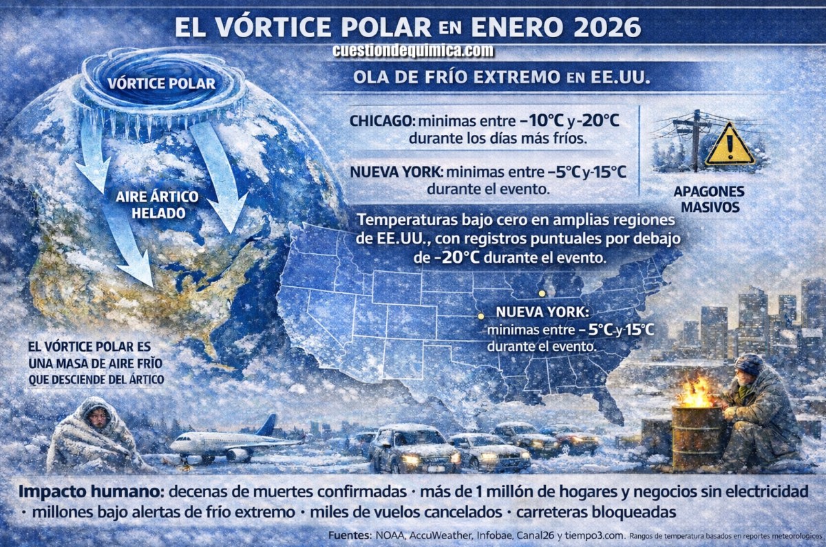Rangos de temperaturas e impactos basados en reportes meteorológicos de Enero de 2026
